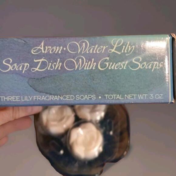 Avon Decorative Soap With Water Lily Soap Dish. Three Different‎ Fragrances - Picture 4 of 4